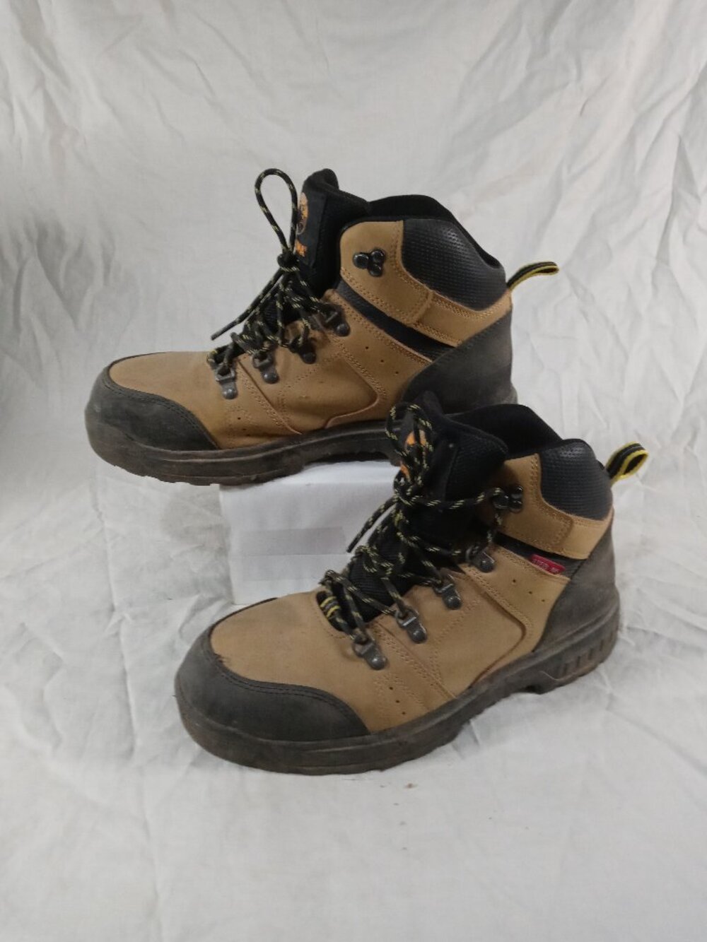 Brahma Men's Appaloosa Brown Black Steel Toe Work Boots Size 10.5 in Good Cond